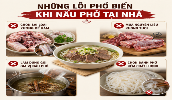 Các Lỗi thường gặp khi nấu phl ngon tại nhà