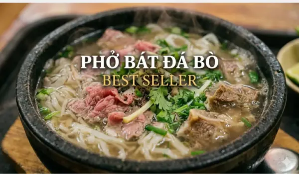 Phở Bắc chuẩn tại 172 Phạm Tứ - top 3 món bán chạy nhất